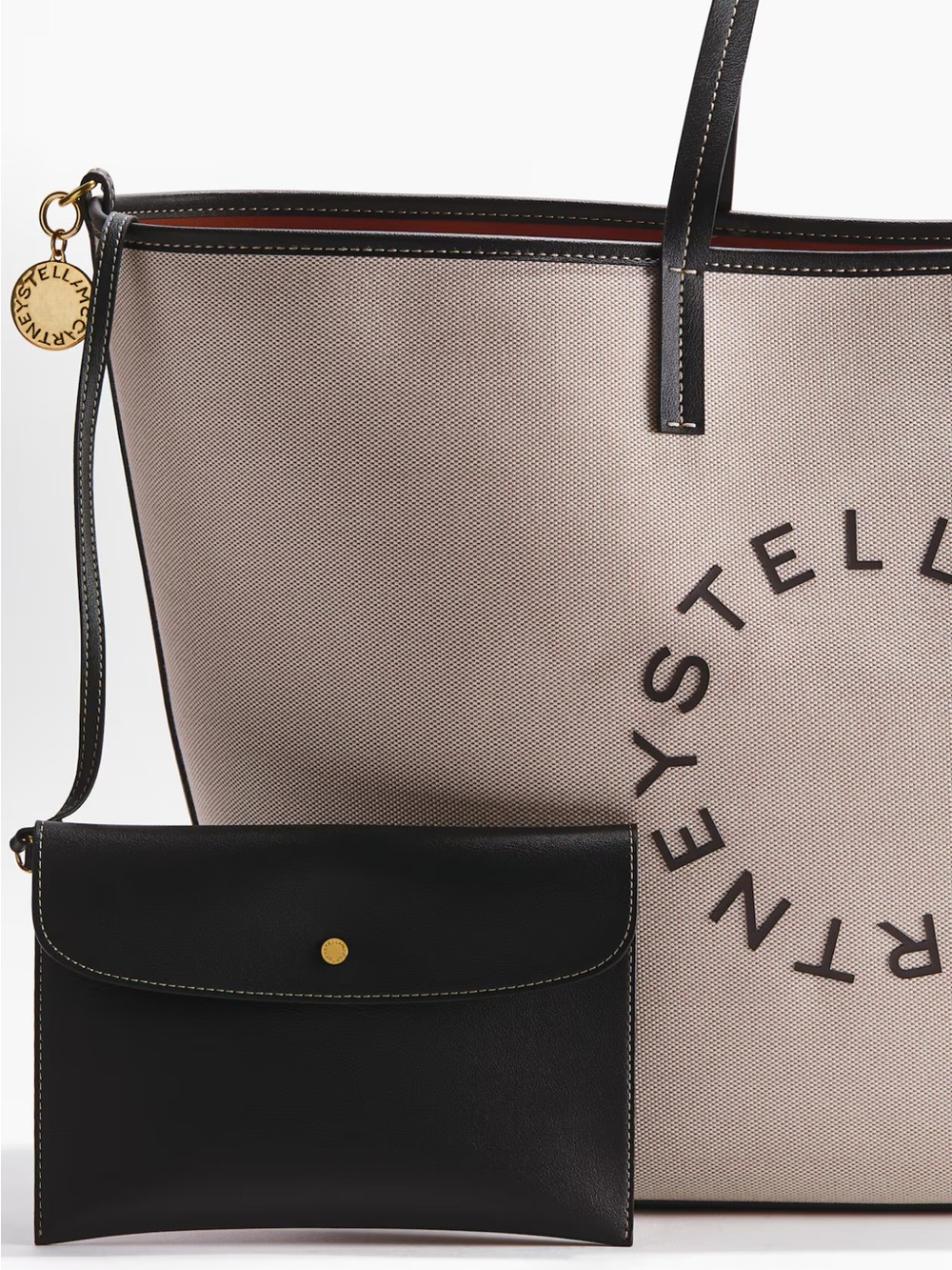 Stella McCartney Large Canvas Tote Bag Beige x H&M - Picture 2 of 8